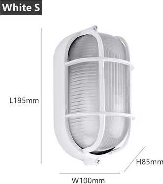 Inspire Curations Vintage Waterproof Outdoor Wall Light With E27 Base Retro Explosion Proof Porch & Ceiling Lamp white S warm White 3000k