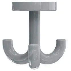 Hewi 477 Haken 477.90.05295 3-fach, drehbar, über 15mm Dicke, felsgrau