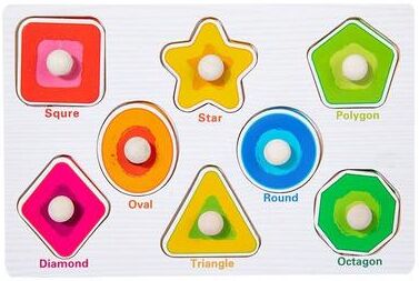 Smart Shopping Spot Handheld Montessori Baby Puzzle Matching Board Toy For Early Childhood Education With Cartoon Animals And Fruits geometry