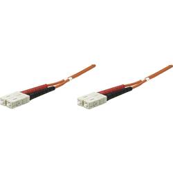 Intellinet 470032 Glasfaser LWL Anschlusskabel 5.00 m Orange [1x SC-Stecker - 1x SC-Stecker] 50/125 µ Multimode OM2