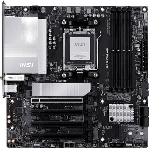 MSI 7E71-001R Mainboard Sockel (PC) AMD AM5 Formfaktor (Details) Micro-ATX Mainboard-Chipsatz AMD B850