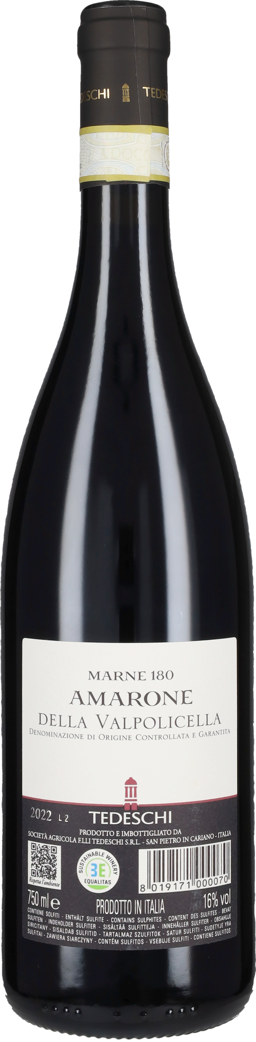 Amarone 'Marne 180' Tedeschi 2022