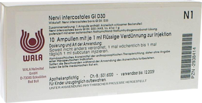 WALA Heilmittel GmbH NERVI intercostales GL D 30 Ampullen 10X1 ml 02938414