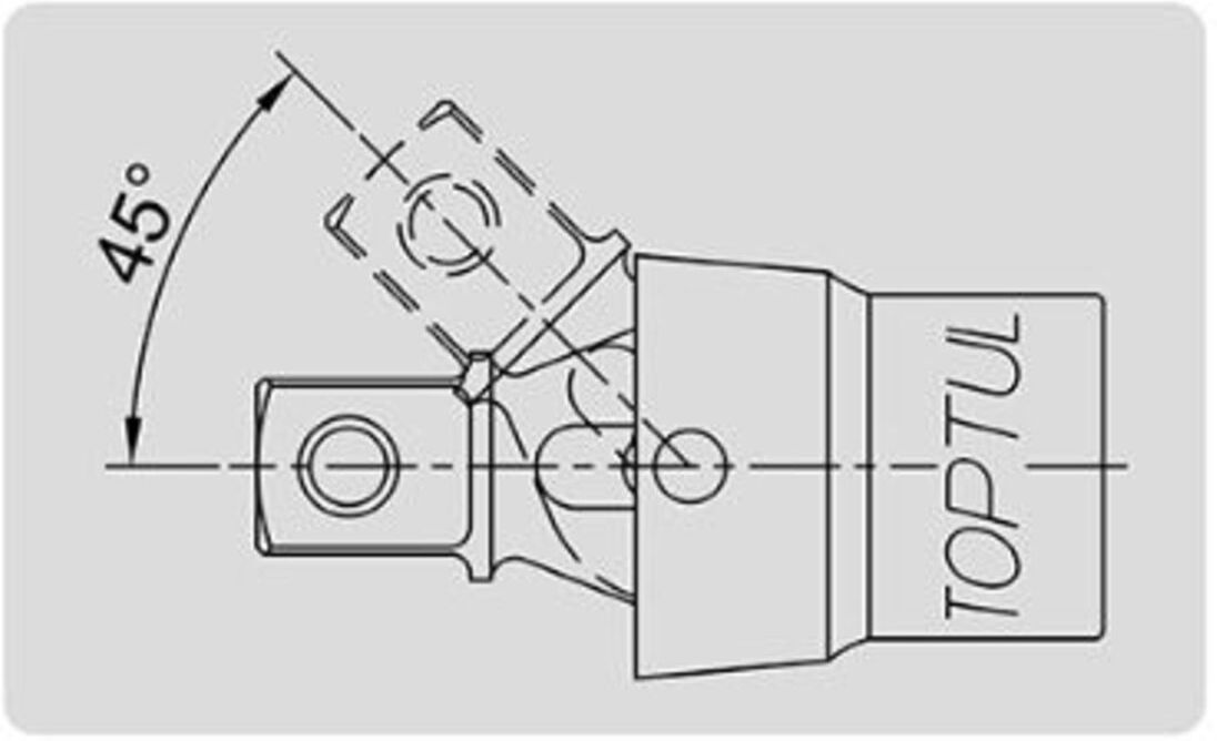 Douille cardan 1/4" TOPTUL CAHD0834