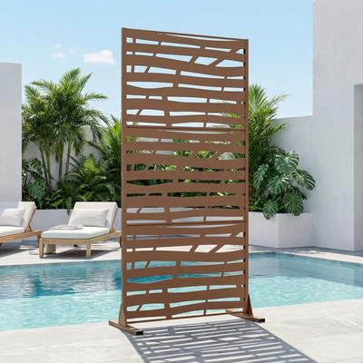 Dovelina Jungle Metal Privacy Screen Panel Free Standing