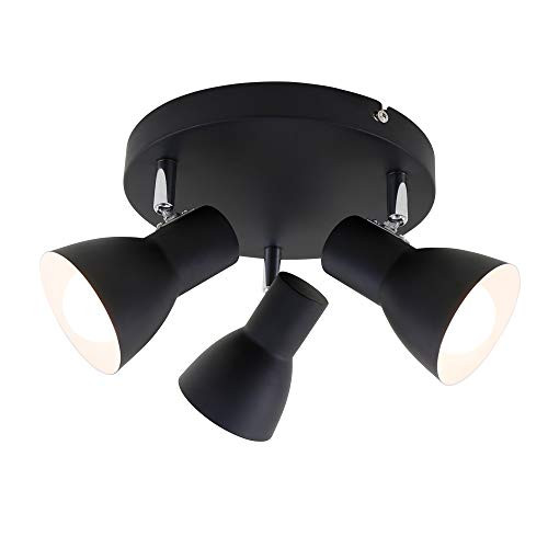Briloner plafondlamp zwart, verstelbare ronde spot, E14