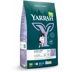 Yarrah Katze Trockenfutter weizenfrei für sterilisierte Katze - Huhn & Fisch bio 700g