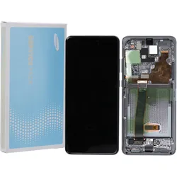 LCD Display mit Rahmen (ohne Kamera) für Samsung Galaxy S20 Ultra, Galaxy S20 Ultra 5 G, Cosmic Grey