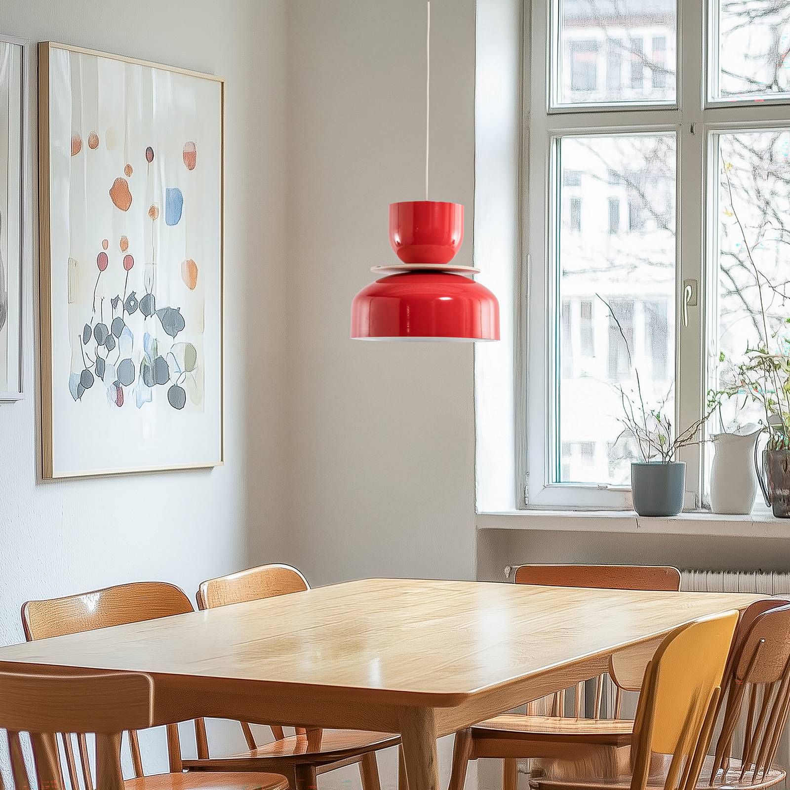 Hängelampe Uto ALDEX, dimmbar, rot, für Wohn- / Esszimmer, Metall, Modern, Pendelleuchte