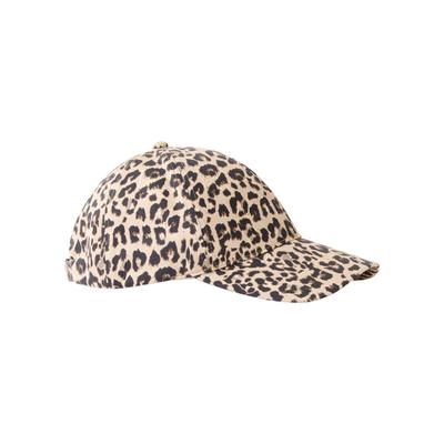 Baseball Cap BONPRIX, Damen, braun (schwarz, braun leo bedruckt), Web, Baumwolle, Caps, aus reiner Baumwolle, mit Leo-Muster, für Frühling und Sommer