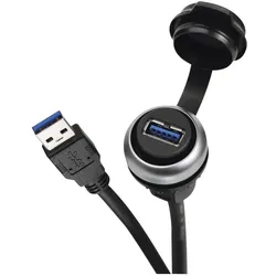 Lütze USB 3.0 Einbaudose, Elektronikkabel + Stecker