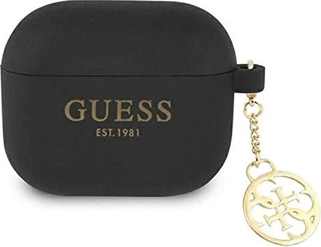Guess 4G Script PC/PU Charm Case für AirPods 3 Black
