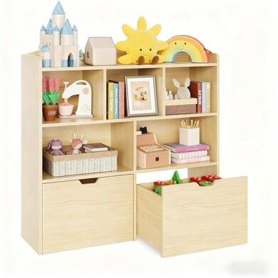 Garvee Toy Storage Organizer, Bookshelf, Toy Storage Cabinet, Toddler Bookcase Cabinet
