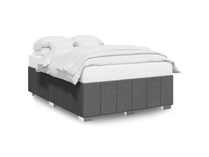 PUGYNBK Bettgestell 140 x 200 cm, dunkelgrau Weiches Polyestergewebe, Lattenrost, stabile Beine, ohne Matratze