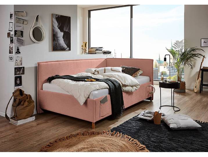 Kojenbett 90 x 200cm ohne Lattenrost Pink