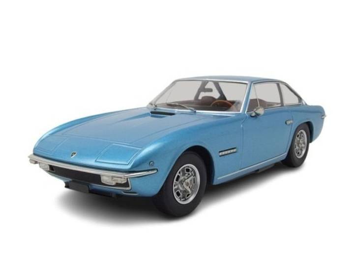 KK Scale Modellauto Lamborghini Islero S 1969 hellblau metallic, Maßstab 1:18