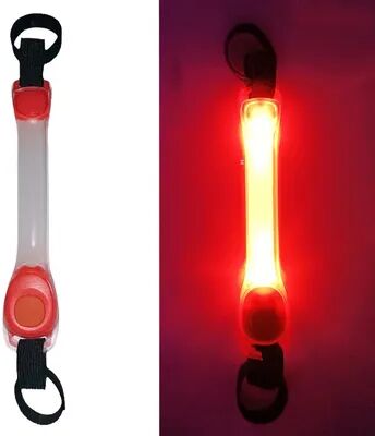 Fusion Finds Bright Paw LED Dog Safety Light Waterproof Flashing Clip For Collar, Harness & Leash red