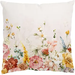 KISSENBEZUG Rankende Blumen Aquarell Vintage 50/50 cm