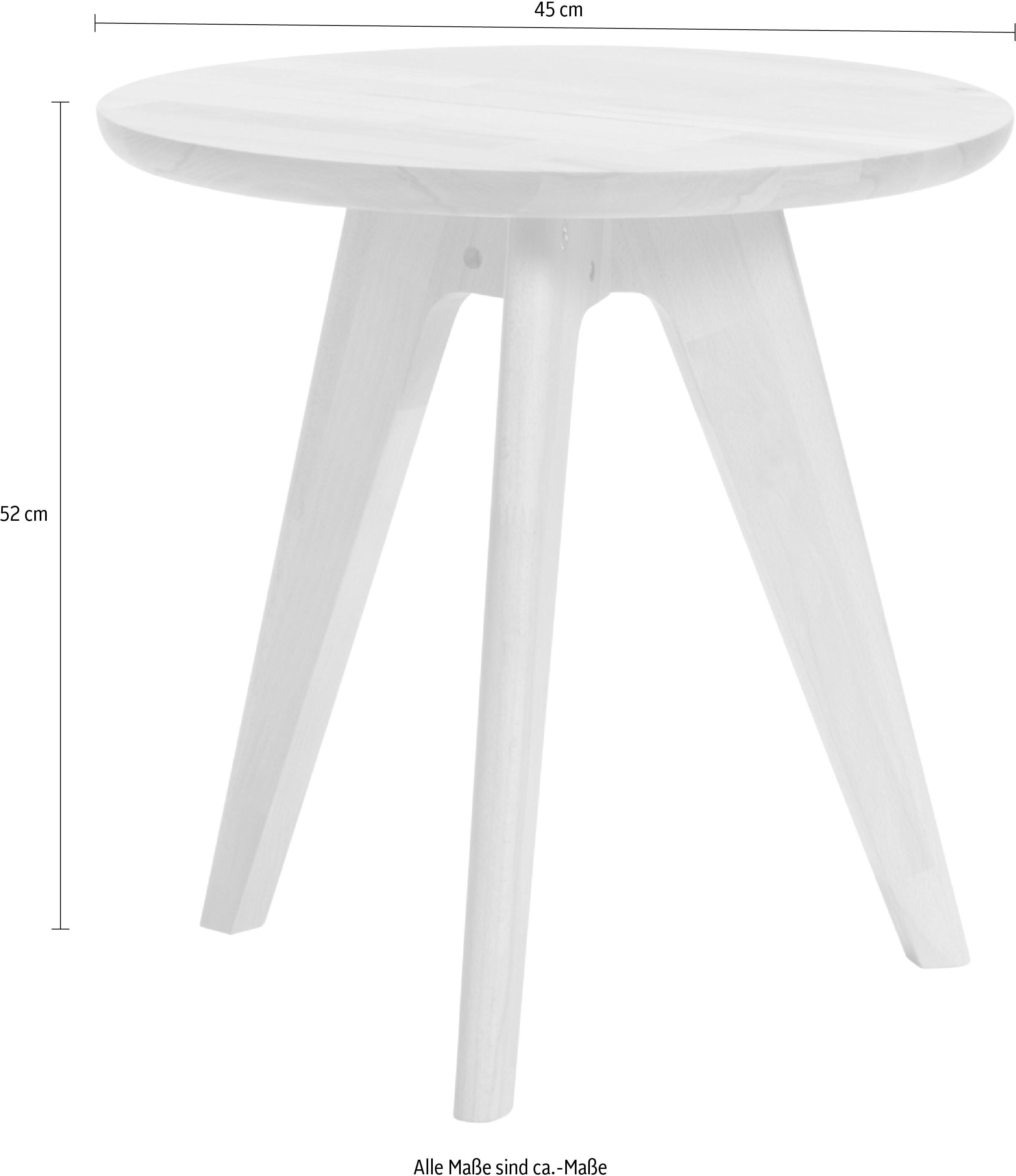 Nachttisch HASENA "Circo", beige (kernbuche), B:45cm H:52cm T:45cm, Kernbuche massiv, Tische, Nachttisch