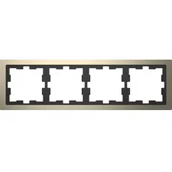 Merten D-Life Rahmen, 4fach, Nickelmetallic