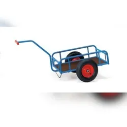 Fetra Handwagen, Tragl. 200kg, Ladefl. LxB 795x445mm, Geländer, RAL5007, 2 Räder