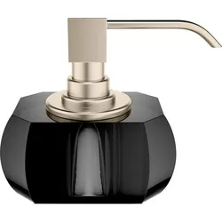 Kristall Seifenspender anthrazitfarbig mit Nickel-Pumpe