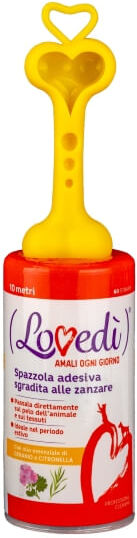LOVEDI Spazzola Adesiva Antizanzare 60 Strappi 1 PZ