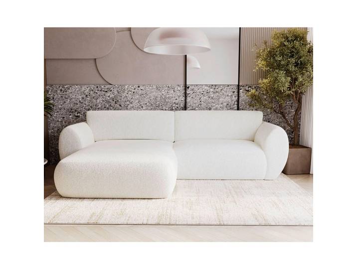 Livetastic Ecksofa Solis, Creme, Kunststoff, 3-Sitzer, L-Form, 288x170 cm, Stoffauswahl, Wohnzimmer, Sofas & Couches, Wohnlandschaften, Ecksofas