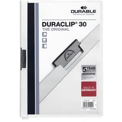 DURABLE Klemmhefter Duraclip DIN A4 weiß