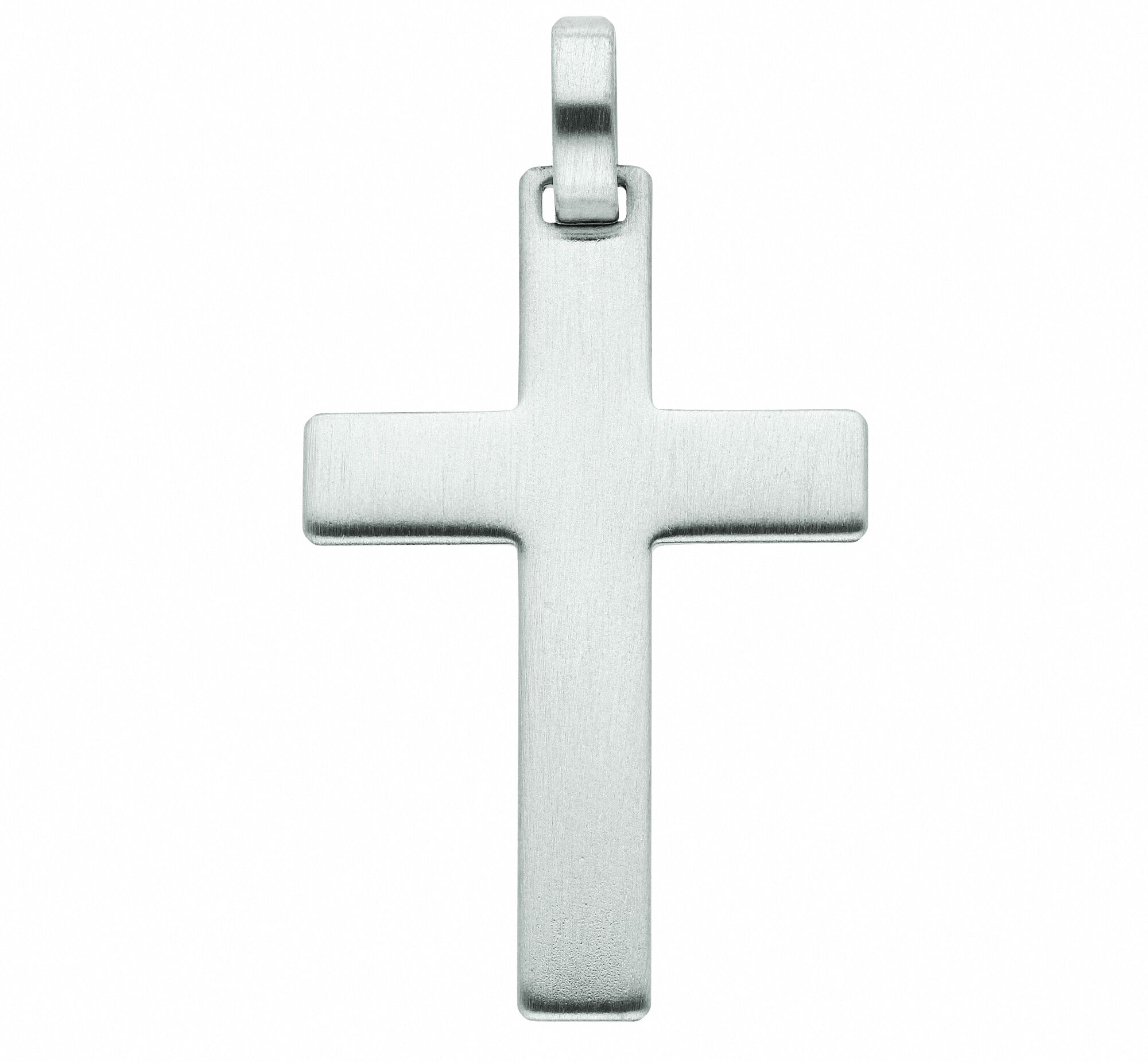 Kreuzkette ADELIA´S "Adelia's Halskette - Edelstahl Kreuz Kreuzkette mit Anhänger aus Halskette - Edelstahl Kreuz Kreuzkette mit Anhänger aus" Gr. 45, silber, Halsketten, Damen, Edelstahl, Kreuzkette