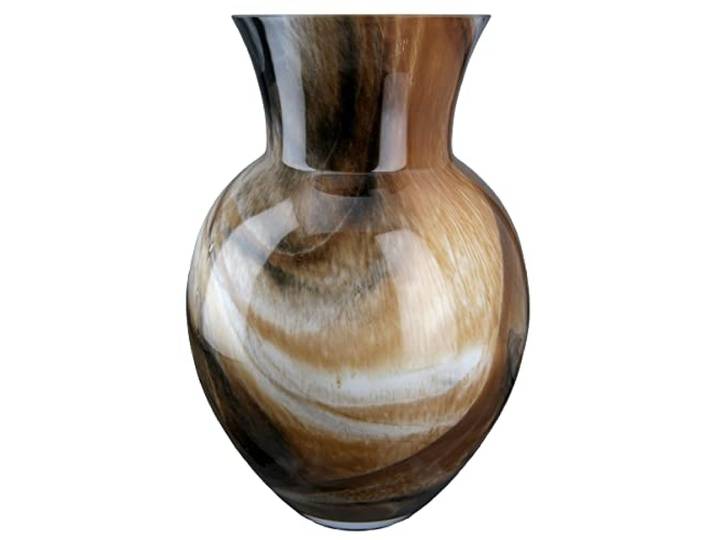 GILDE Vase en Verre Draga - Vase décoratif en Forme de Fleur - Hauteur : 26 cm - Aspect mamor - Fabrication européenne