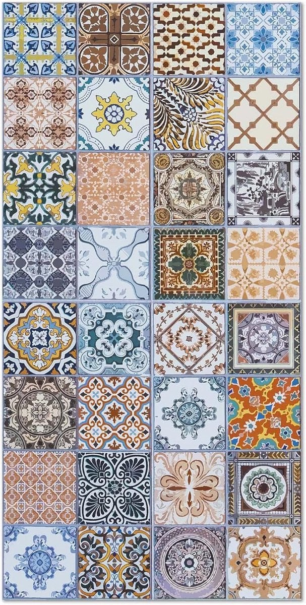 Geometrisch Scandinavisch Vloerkleed van Polypropyleen voor Keuken, Woonkamer of Badkamer