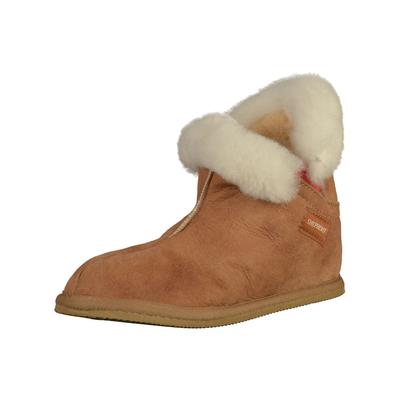 Hausschuh SHEPHERD "Shepherd Hausschuhe Leder", Damen, Gr. 37, cognac, Leder, Schuhe Hausschuh