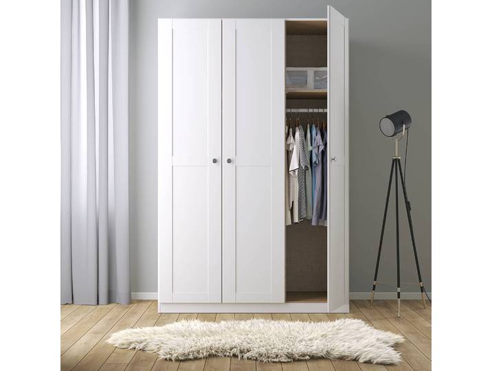 Drehtürenschrank Landhaus I 136 x 197cm Weiß