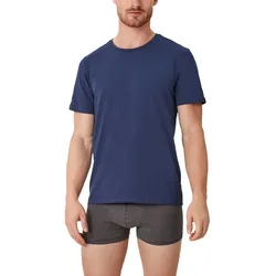 s.Oliver Herren T-Shirt, 2er Pack - Basic, Rundhals, einfarbig Marine / M