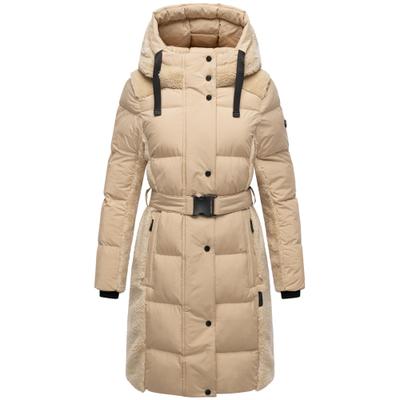 Wintermantel NAVAHOO "Funkelteddy 14", Damen, Gr. S (36), beige, Obermaterial 1: 100% Polyester. Obermaterial 2: 100% Polyester. Innenfutter: 100% Polyester. Wattierung: 100% Polyester. Ärmelfutter: 100% Polyester, figurumspielend ca. Mitte...