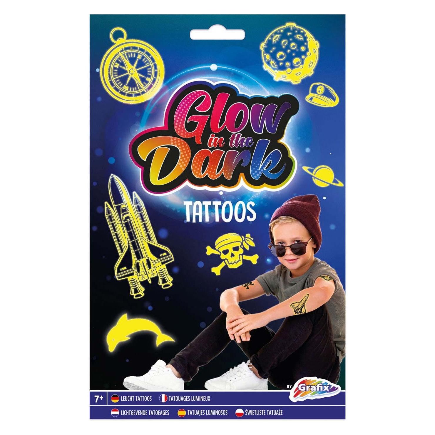 Grafix Glow in the Dark Tattoos - Blau (710003)