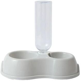 Uplift Essentials Automatic 2 in 1 Dual Pet Feeding & Hydration Station gray