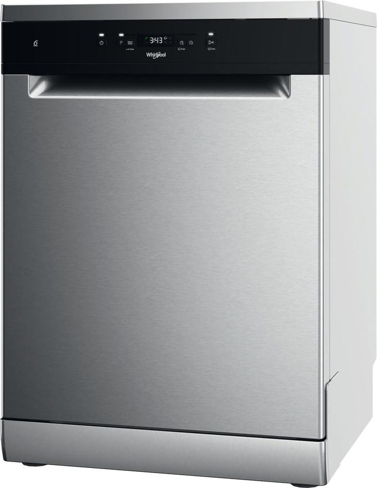 Whirlpool WH4FFC14BN6X, Freistehend, Standardgröße (60 cm), Edelstahl, Schwarz, Tasten, kalt, Heiß