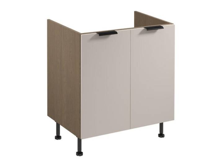 JVmoebel Unterschrank Holz Küchenschrank in Braun mit Stauraum für Reinigungsmittel (1-St., Unterschrank) Made in Europe