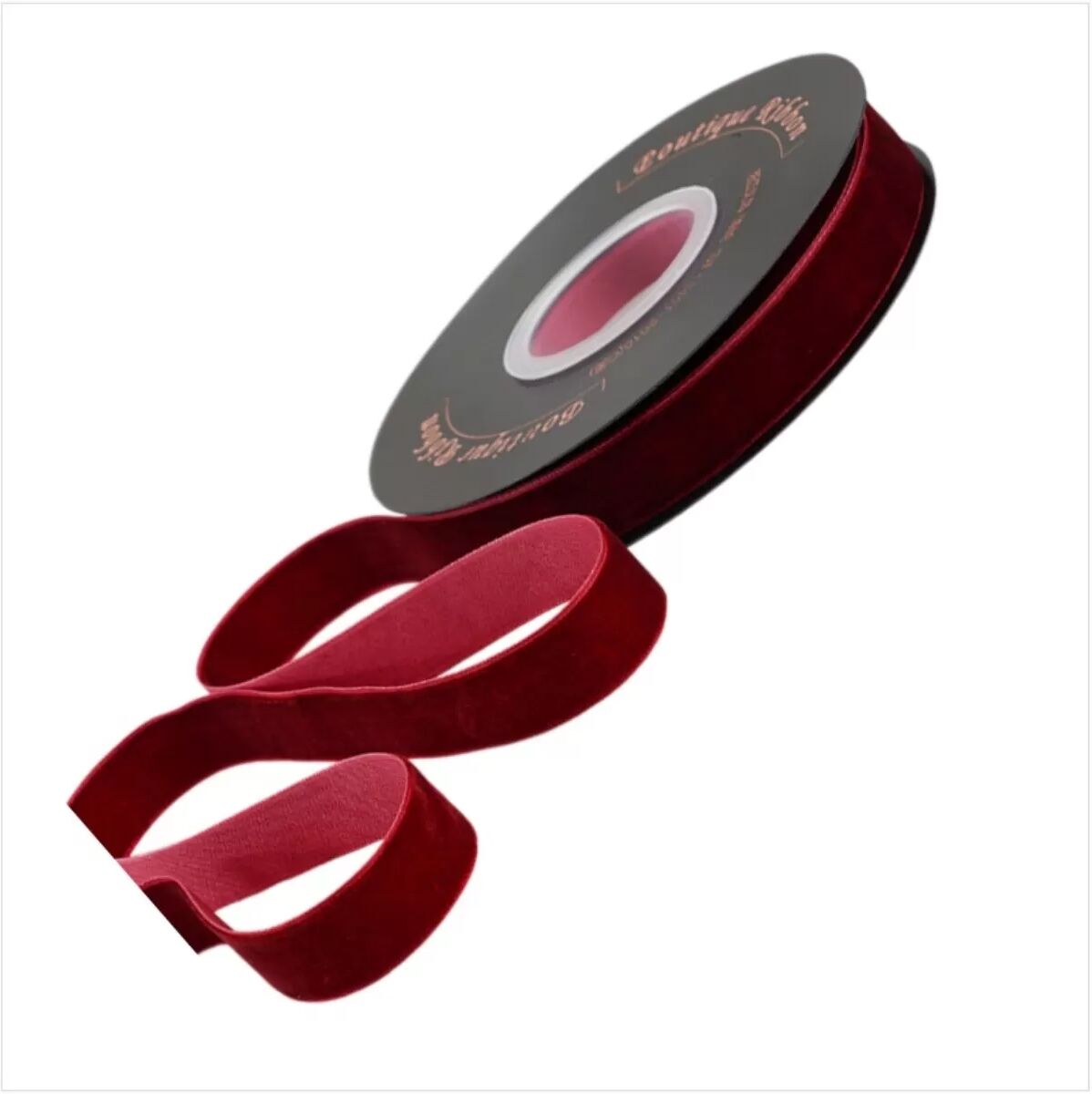 INF 4.5m Samtband für Blumensträuße und Tortendekoration, Weinrot, vielseitige Breiten 1.5 cm