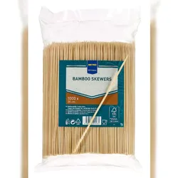 METRO PROFESSIONAL Schaschlikspieße, Bambus, 20 cm x 2.5 mm, 1000 Stück