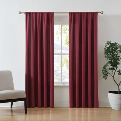 Brooklyn Loom Brookyln Loom Solid Cotton Percale Window Curtain Pair