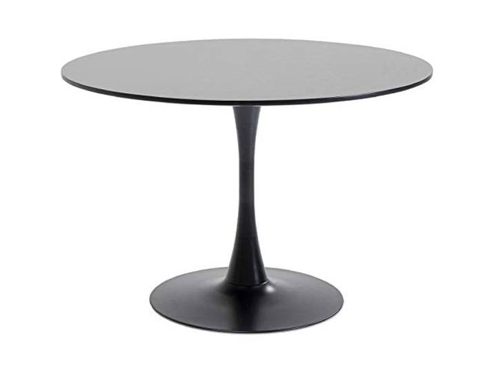 Kare Design Tisch Schickeria, Schwarz, 4-6 Personen, Durchmesser 110cm, Holztisch, Rund, Pflegeleicht, Robust, Esszimmertisch, 74x110x110 cm