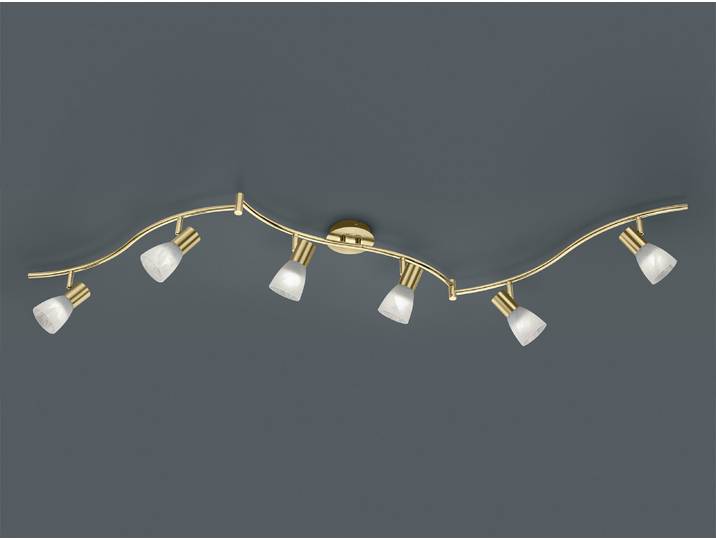Trio Leuchten LED-Schiene \ Levisto\ in Messing matt, Glas alabasterfarbig weiß 8