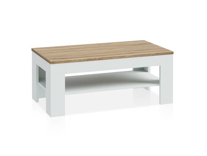 LENNOX Couchtisch, Material Dekorspanplatte, lichtgrau /