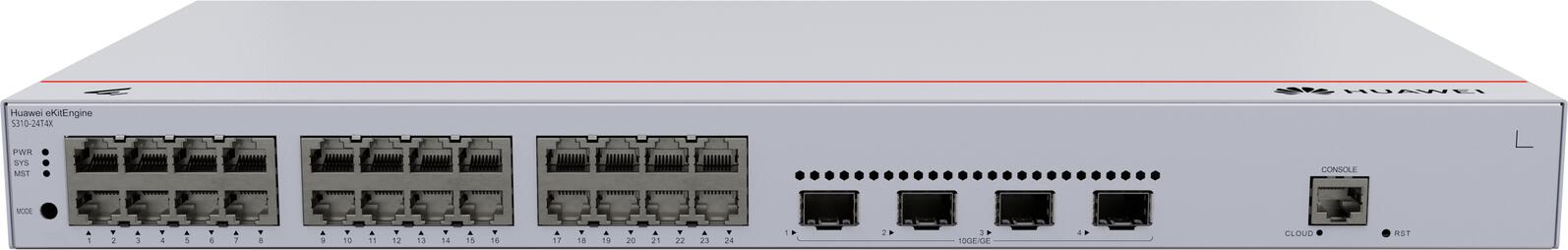 Huawei eKit Switch S310-24T4X 24x 1GbE SFP/RJ45 + 4x 10GbE SFP+ managed L2+ 98012381