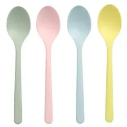 Papstar 1000 Eislöffel Bio-PP (Mehrweg)13 cm extra stabil pastell bunt kleine Löffel