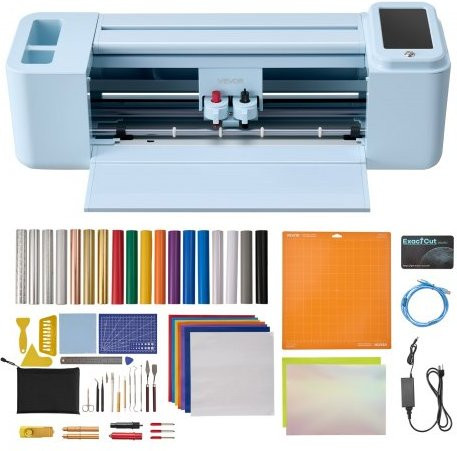 VEVOR Vinylsnijmachine 30 cm, snijplotter met touchscreen en materiaal- en gereedschapset, compatibel met Mac, Windows, Android en iOS