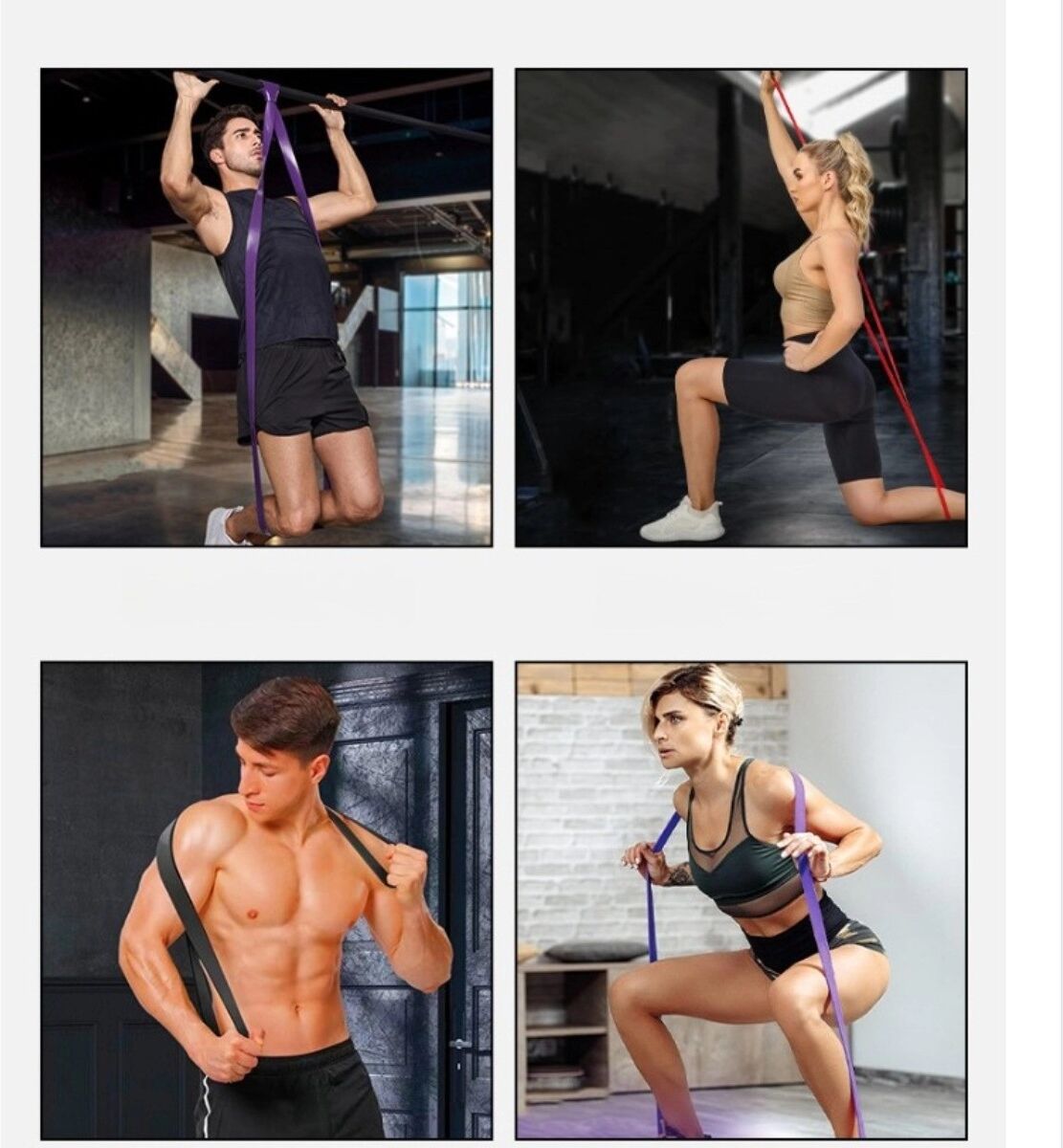 INF 4.5TPE Widerstandsbänder Set - 4er Pack Trainingsbänder für Klimmzugunterstützung